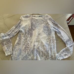 Sioni + Anthro Animal Print Knit Layered Sz L NWT